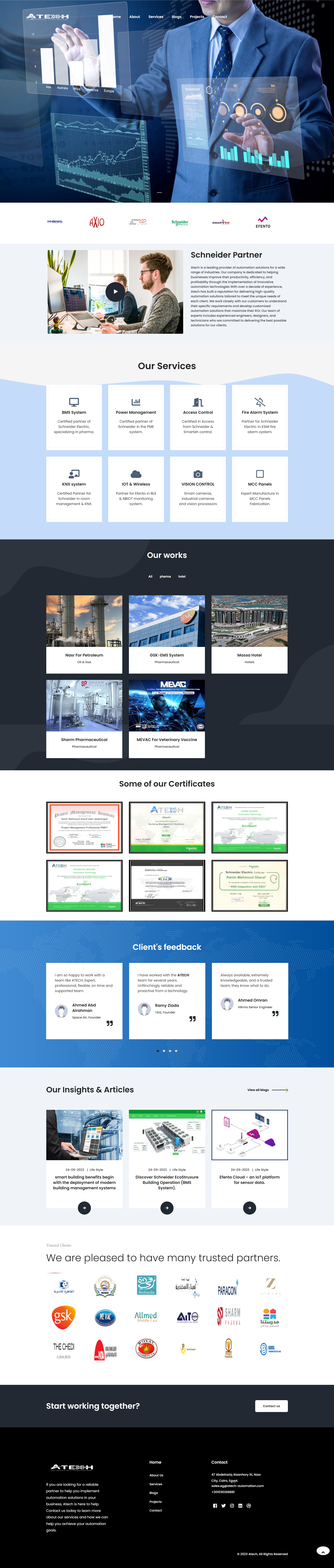 Atech Automation Industrial Tech Corporate Portal Interface